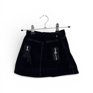 Sonia Rykiel Black Mini Skirt with Zipper Details